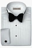 Tuxedo Shirt by Geoffrey Beene 100% Cotton, Wing Collar 1/2 Pleat