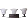 Yosemite Home Decor 9993DB Redwood 27-Inch 3-Light Bathroom Vanity, Dark Brown