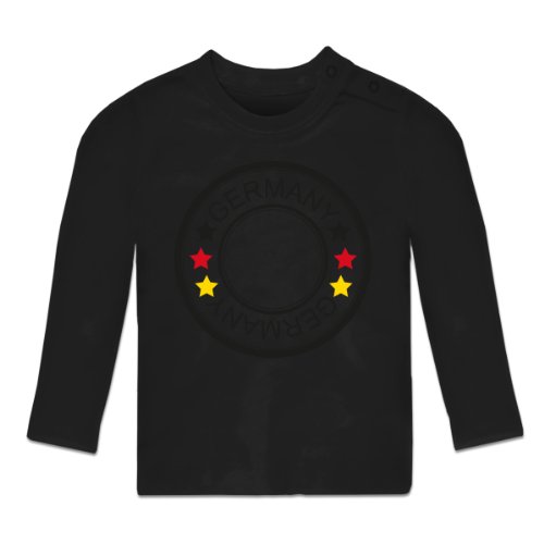 EM Logo Deutschland Trikot Fan Baby Langarmshirt by Shirtcity