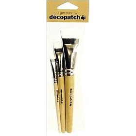 Decopatch Pack of 3 Sizes Nylon Brushes