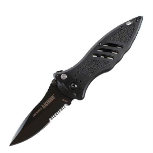 BLACKHAWK CQD Mark II Aluminum Handle Manual Folding Knife Serrated