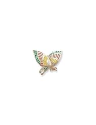 Sterling Silver Multicolored Enameled Insect Pin