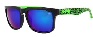 EOZY Gafas De Sol Para Hombre Deportivas Antirreflejos Protección UV Negro Y Verde Fluorescencia