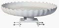 Farm Innovators HBC120 Graystone Finish Scalloped Design 120 Watt Heated Bird Bath with Deck Mount