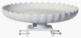 Farm Innovators HBC120 Graystone Finish Scalloped Design 120 Watt Heated Bird Bath with Deck Mount