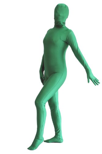  TOMSUIT Lycra Zentai Suit Costume Couleur Unique (XL, Vert)