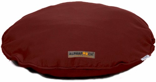 AlphaPooch Drifter Round Fabric Dog Bed, Garnet, Large AlphaPooch Drifter Round Fabric Dog Bed, Garnet, Large