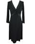 BCBG Paris 3/4 Sleeve Black Jersey Dress, Large