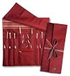 Della Q Combo Knitting Needle Case Red Stripe