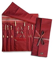 Della Q Combo Knitting Needle Case Red Stripe
