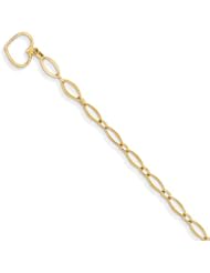 14k Polished Oval Link Bracelet, Best Quality Free Gift Box Satisfaction Guaranteed