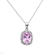 Necklace With 3.62ctw Precious Stones - Genuine Clean Diamonds and Topaz Beautifully Designed in White Gold Length 18in