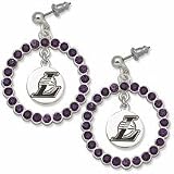 Los Angeles Lakers Spirit Crystal Logo Wreath Earrings