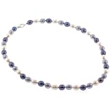 Freshwater Pearl Fashion Necklace - Beige, Lavender - 18'' Length, 8-9mm Pearls