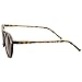 zeroUV Retro Horned Rim P3 Keyhole Round Horn Rimmed Sunglasses (Shiny-Tortoise Amber)