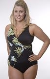 Tropical Breeze One Piece Surplice Swimsuit by Jantzen - Plus Size Swimsuit Plus Size Swimsuit