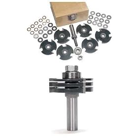 Click here to buy Stackable Slot Cutter Router Bit Set with 1 2 Arbor by MLCS.