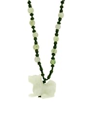 A Very Personal Gift - Dog Zodiac Jade Necklace Embellished with Jade Beads and Olive Cord - Born In: 1946, 1958, 1970, 1982, 1994, 2006, 2018