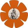 Shape-Up! Orange Flower Metal Magnet Frame by Three By Three Seattle