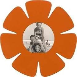 Shape-Up! Orange Flower Metal Magnet Frame by Three By Three Seattle