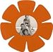 Shape-Up! Orange Flower Metal Magnet Frame by Three By Three Seattle