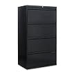 30" Wide Lateral File Cabinets, Four Drawer, Black (ALELA543054BL) Category: Metal Lateral File Cabinets