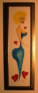 Busty Blonde, Painting by ANN MICELI DEMAJO, Original