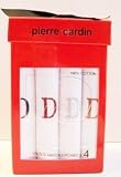 Pierre Cardin Men's Cotton Handkerchiefs with Monogram D - Set of 4