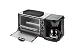 Kitchen & Housewares : Kalorik BSET-15191 1450-Watt 3-In-1 Breakfast Set, Stainless Steel/Black
