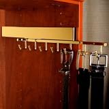 Deluxe Sliding Belt Rack - Polished Brass