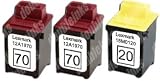 Combo Pack I Lexmark 70/20 Remanufactured (2 BLK +1 CLR)