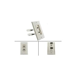 HDMI Dual Port Wall Plate - White - by Abacus24-7