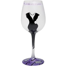 Lolita Little Black Dress Wine Glass GLS11-5590R