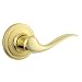 Kwikset Signatures Tustin Right Handed Dummy Lever in Polished Brass Finish #97880-675