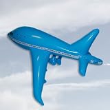 747 Inflatable Jet Airplane 2 Feet (Blue)