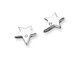 White Ice(tm) Sterling Silver Star Earrings