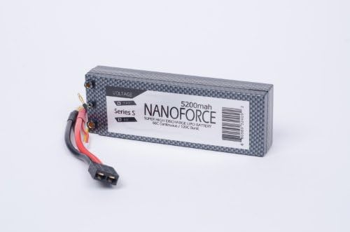 LIPO NanoForce Battery Hard Case 5200mah 7.4V / 2S / 60C Continuous / 120C Burst (Traxxas Connector)