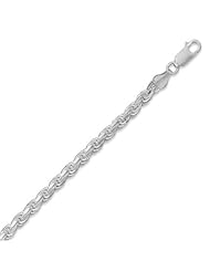 18" 5mm Diamond Cut Rope Chain Necklace