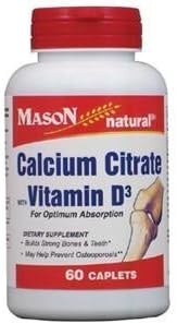 Mason Natural Calcium Citrate with Vitamin D3 60 Cp