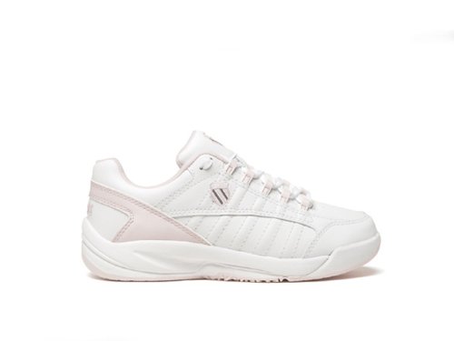 K-Swiss Tennisschuh Optim Omni, Unisex - Kinder, Gr. 38 (EU), white/pink/charcoal