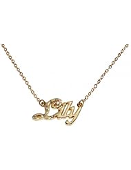Name Necklaces Lily - Personalized Necklace Gold Plated 18K, Belcher Chain, 2mm Thick