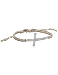 Tai Braided Cord with Large Cross Bracelet, 2.5"