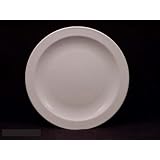 Corning Centura White Narrow Rim Dinner Plates by Corning