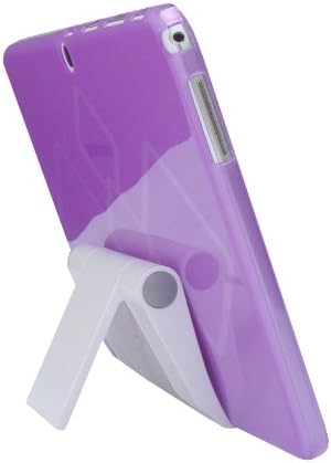 iShoppingdeals - Purple TPU Rubber Cover Case and Multi-Angle View Stand Holder for Samsung Galaxy Tab 3 10.1-INCH (GT-P5210)