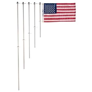 Taylor Made Products Aluminum Boat 3/4-Inch Flag Pole With Charlevoix Clips (30-Inch)