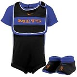 Nike New York Mets Newborn Black Three Piece Gift Set