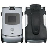 Motorola RAZR V3 Phone Swivel Belt Clip Holster-Black - LCD Faces Out