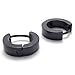 KONOV Jewelry Plain Black Stainless Steel Mens Huggie Hinged Hoop Earrings, 2pcs, Black