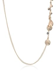 Kenneth Cole New York "Woven" Pave Sculptural Disc Long Necklace, 44"