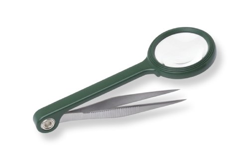 Carson MagniGrip 45x Magnifier with Built-In Fine Point Tweezer Carson MagniGrip 45x Magnifier with Built-In Fine Point Tweezer